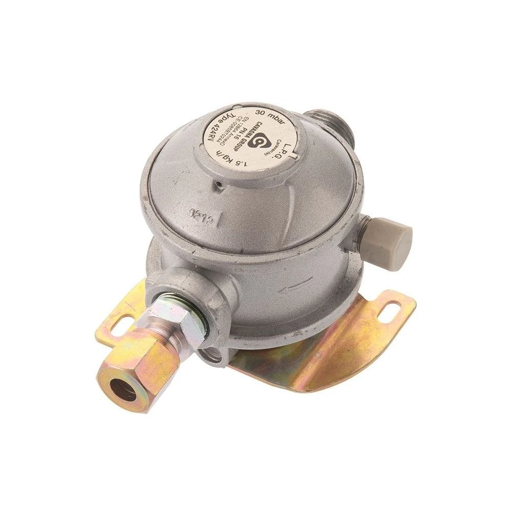 Cavagna 30mbar Caravan Gas Regulator 8mm - Straight Inlet 1 Cavagna 30mbar Caravan Gas Regulator 8mm - Straight Inlet