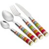 Flamefield Camper Smiles 16 Piece Stripe Cutlery Set