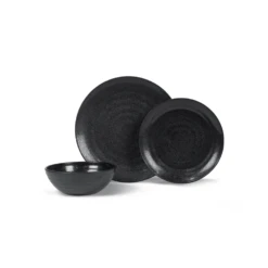 Kampa Ebony Cobble 12 Piece Melamine Set