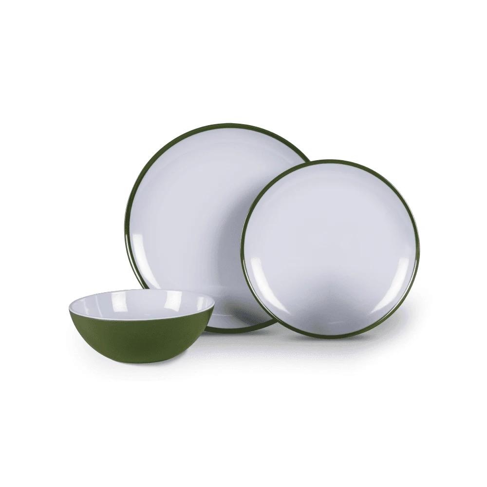 Kampa Fern Green 12 Piece Melamine Set 1 Kampa Fern Green 12 Piece Melamine Set
